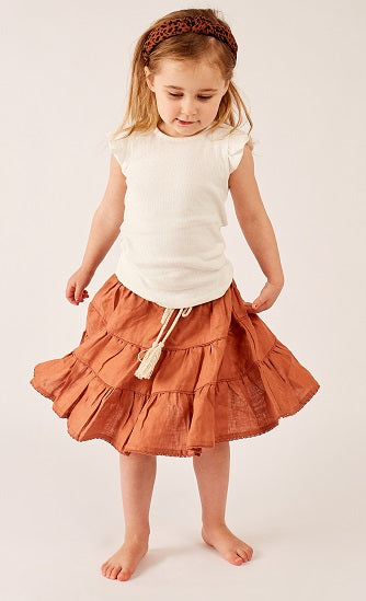 Rust - Tiered Skirt