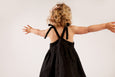 Black - Strappy Dress + Frill Bloomers