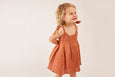 Rust - Strappy Dress + Frill Bloomers